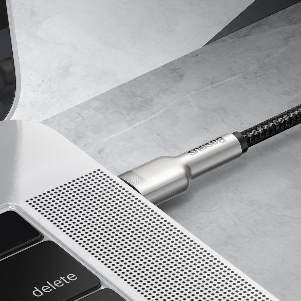 Kabel za Prijenos Podataka i Punjenje USB-C - USB-C Baseus Cafule Metal Series, 100W, 1m, Crni CATJK-C01