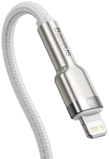 Kabel za Prijenos Podataka i Punjenje USB-C - Lightning Baseus Cafule Metal Series, 20W, 1m, Bijeli CATLJK-A02