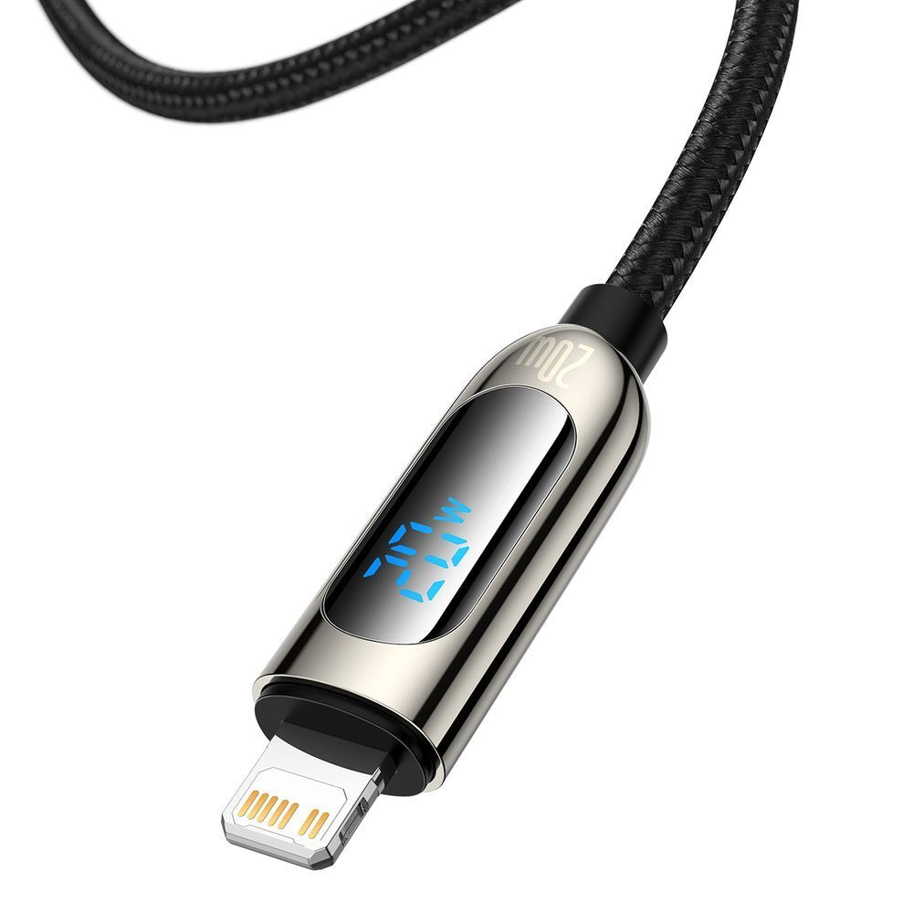 Kabel za Prijenos Podataka i Punjenje USB-C - Lightning Baseus Display Fast Charging, 20W, 2m, Crni CATLSK-A01