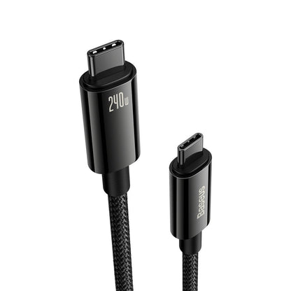 Kabel za Prijenos Podataka i Punjenje USB-C - USB-C Baseus Tungsten Gold, 240W, 3m, Crni CAWJ040201