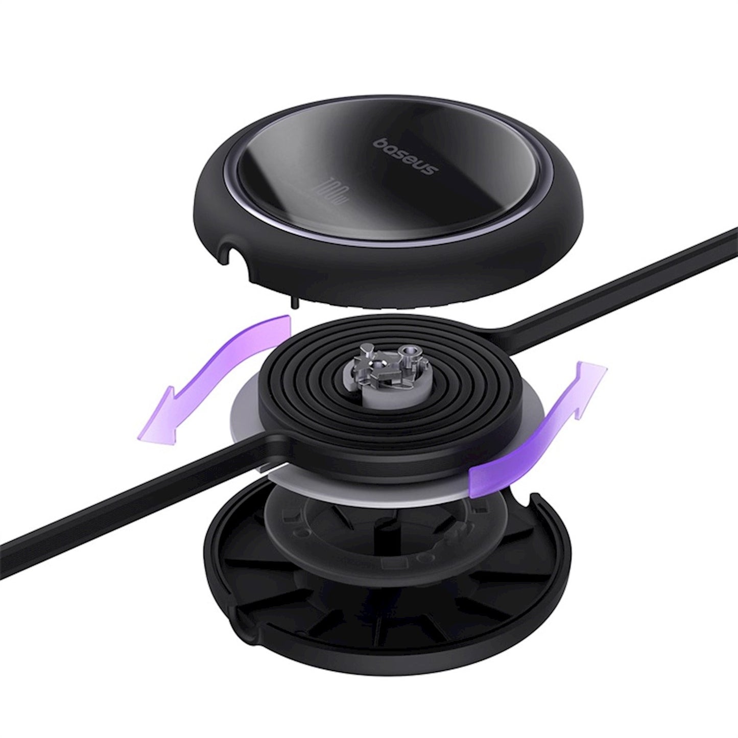 Kabel za Prijenos Podataka i Punjenje USB-C - USB-C Baseus Free2Draw Mini Povlačni, 100W, 1m, Crni P10364500111-00