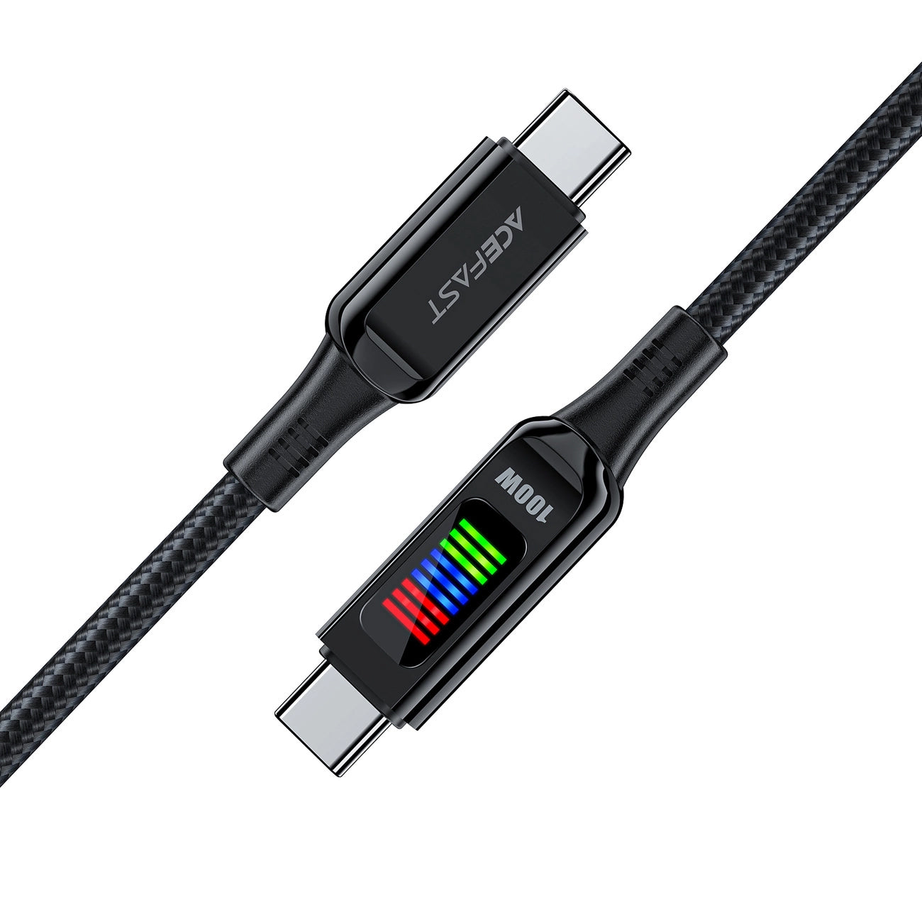 USB-C kabel za punjenje i prijenos podataka - USB-C Acefast C7-03, 100W, 1.2m, Crni