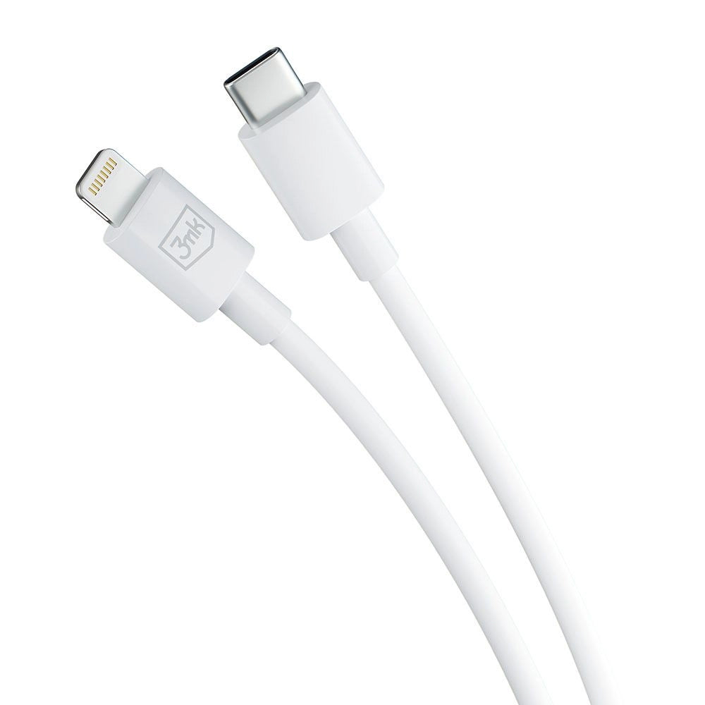 Kabel za Prijenos Podataka i Punjenje USB-C - Lightning 3MK Hyper, 20W, 1.2m, Bijeli