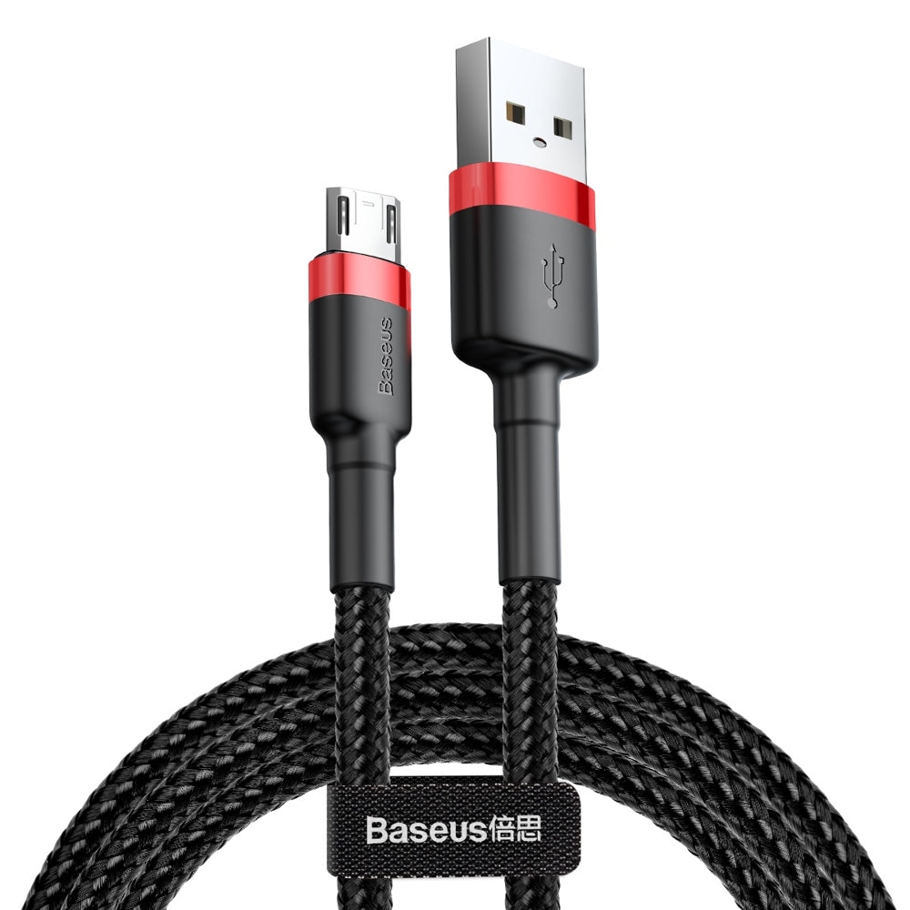 Kabel za Prijenos Podataka i Punjenje USB-A - microUSB Baseus Cafule, 18W, 2m, Crveni