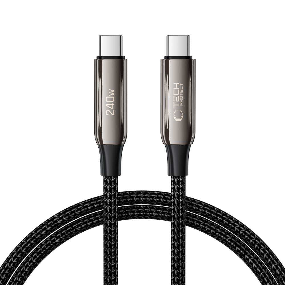 Kabel za prijenos podataka i punjenje USB-C - USB-C Tech-Protect UB10T Ultraboost, 240W, 1m, Crni