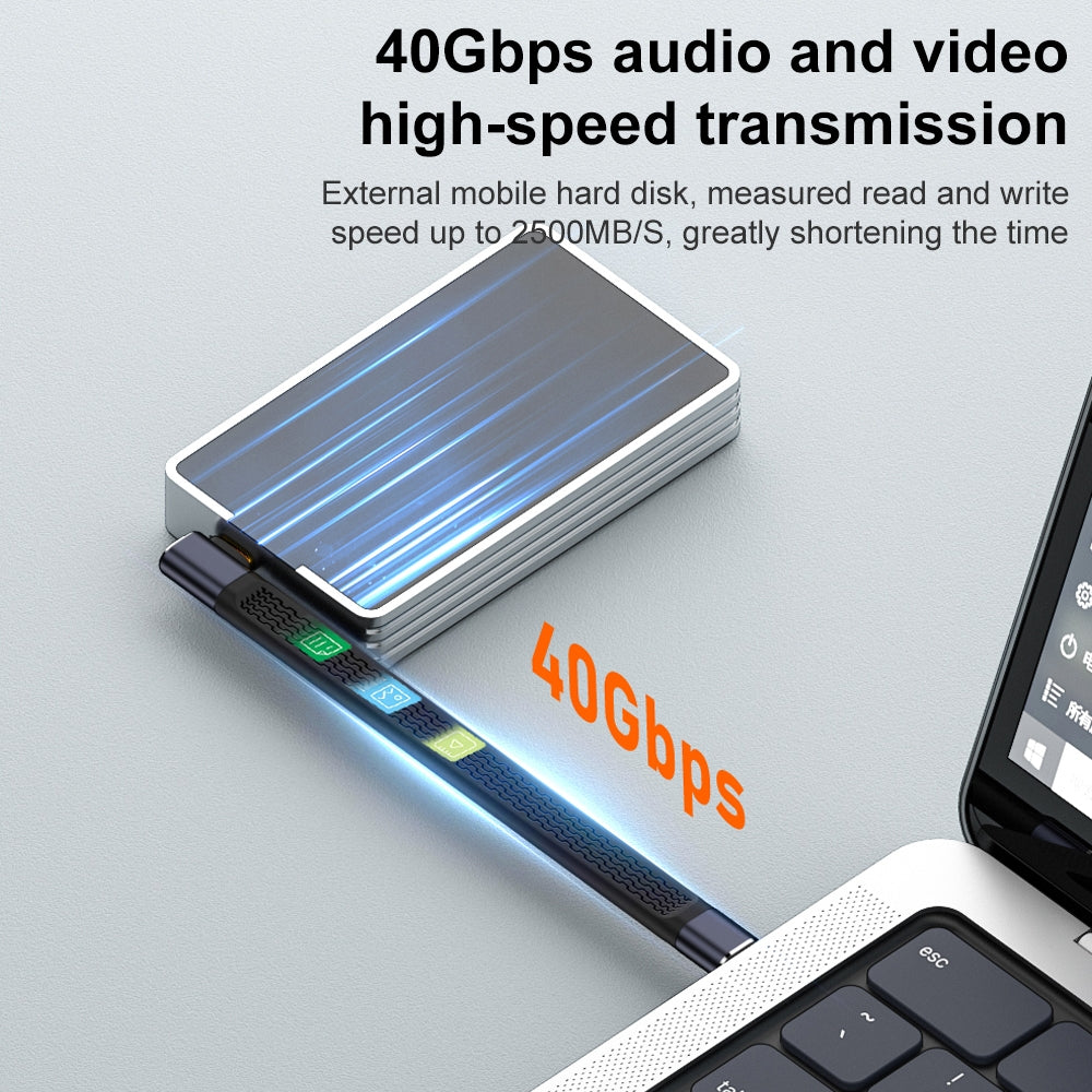 Kabel za podatke i punjenje USB-C - USB-C OEM Angled 8K Video Version 2, 240W, 0.15m, Crni
