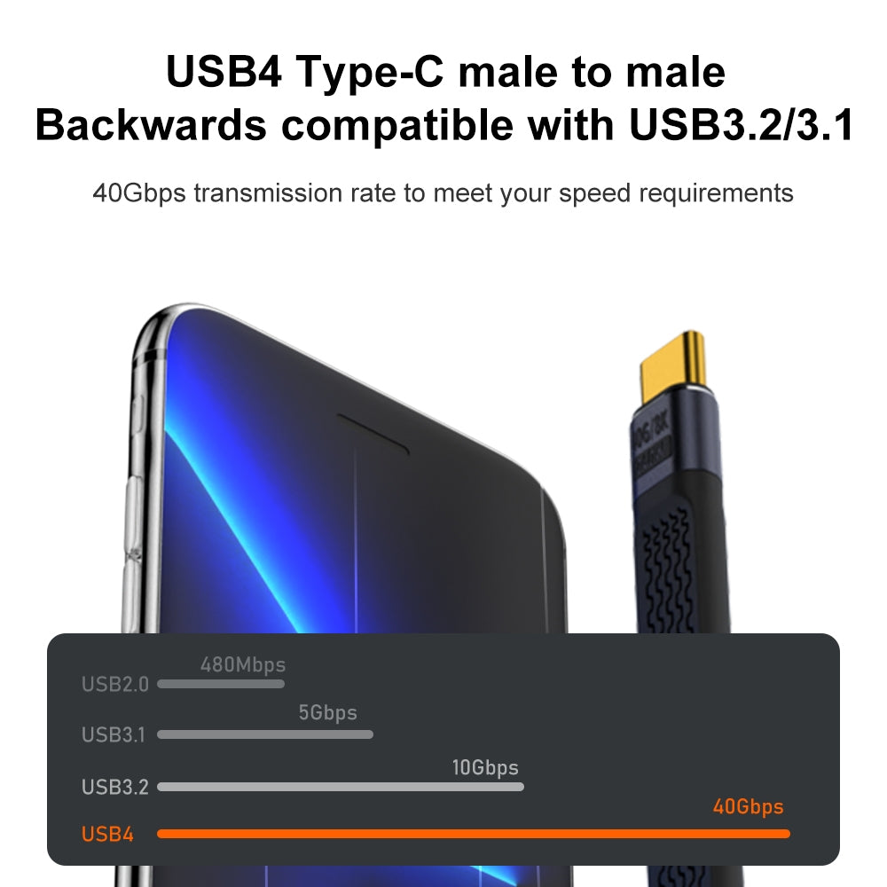 Kabel za prijenos podataka i punjenje USB-C - USB-C OEM Angled 8K Video, 240W, 0.15m, Crni