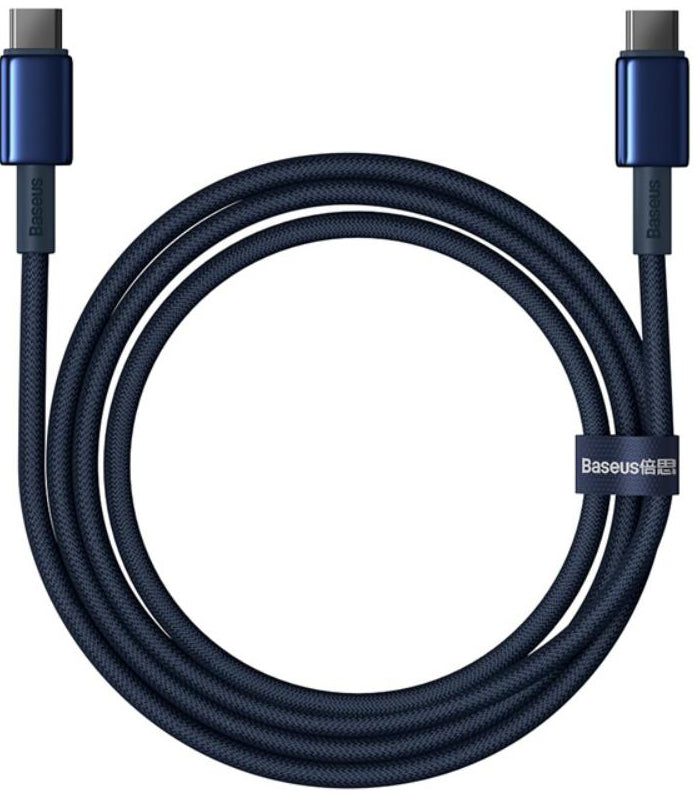 Kabel za podatke i punjenje USB-C - USB-C Baseus Tungsten Gold, 100W, 2m, Tamnoplavi P10319800321-04
