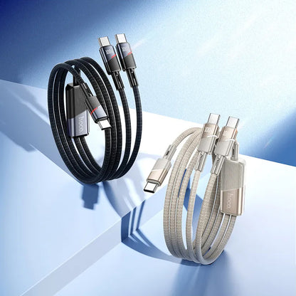 USB-C kabel za podatke i punjenje - 2 x USB-C HOCO U139 2u1, 100W, 1.2m, Crni