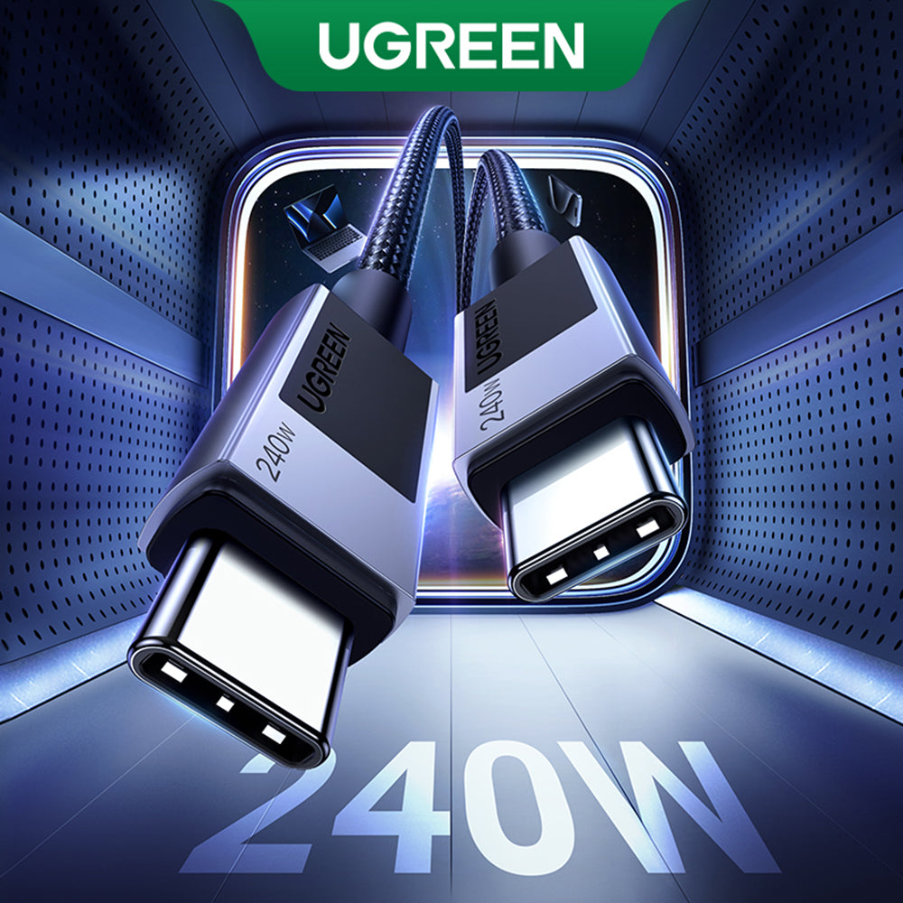 Kabel za prijenos podataka i punjenje USB-C - USB-C UGREEN L513, 240W, 1m, Crni