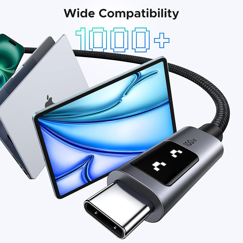 Kabel za podatke i punjenje USB-C - USB-C UGREEN L509, 100W, 1m, Sivi