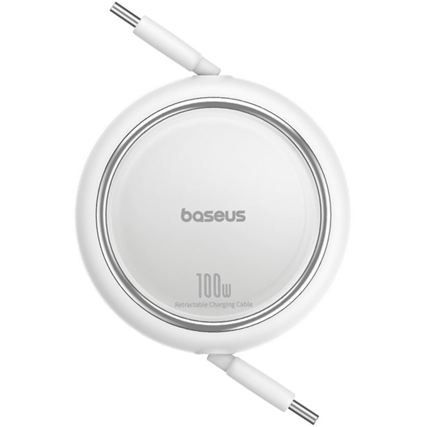Kabel za podatke i punjenje USB-C - USB-C Baseus Free2Draw Mini Retractable, 100W, 1m, Bijeli P10364500211-00