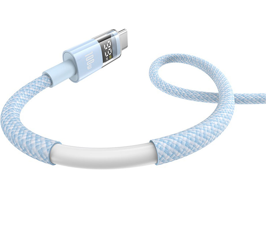 Kabel za podatke i punjenje USB-A - USB-C Baseus Display 2, 100W, 2m, Plavi P10382701311-01