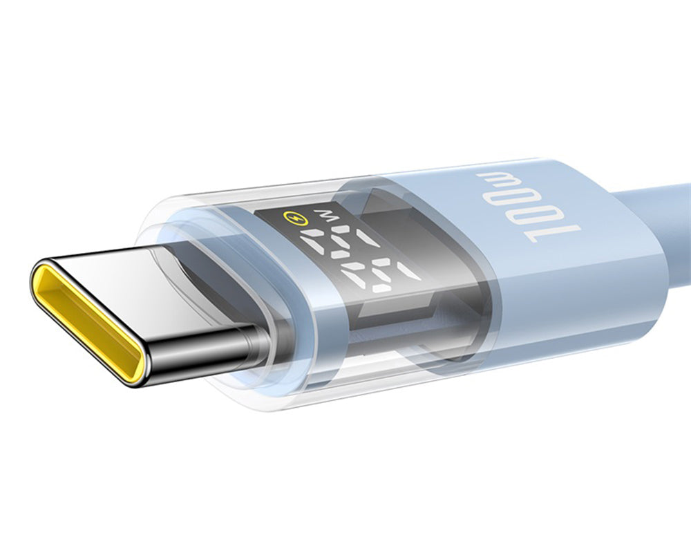 Kabel za podatke i punjenje USB-A - USB-C Baseus Display 2, 100W, 1m, Plavi P10382701311-00