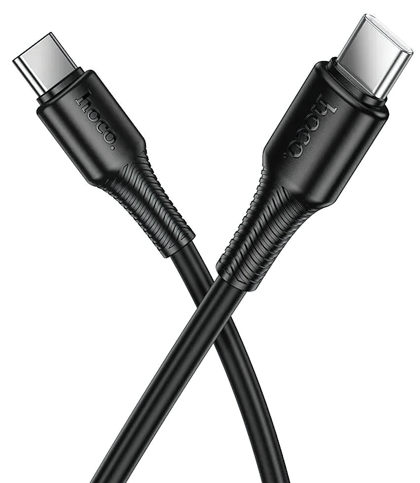 Kabel za prijenos podataka i punjenje USB-C - USB-C HOCO X120, 60W, 1m, Crni