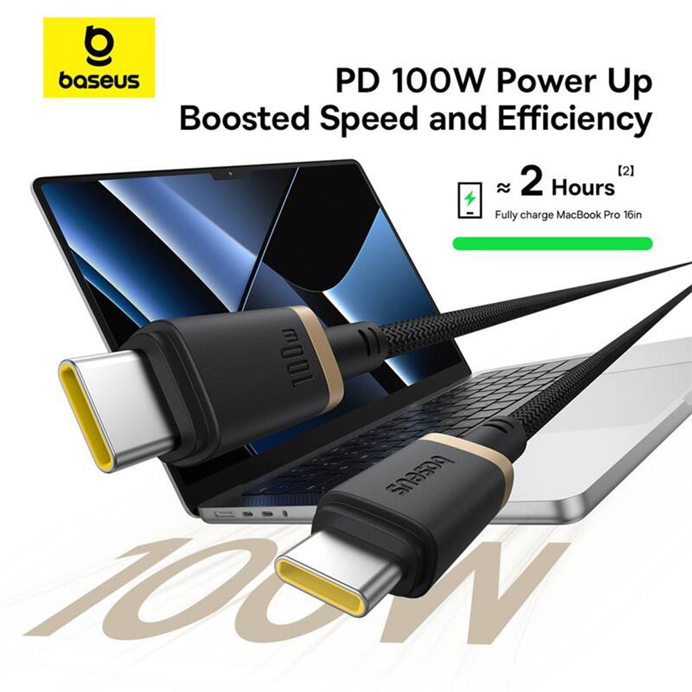 Kabel za podatke i punjenje USB-C - USB-C Baseus Dura Series, 100W, 2m, Zlatni P10377803U01-03