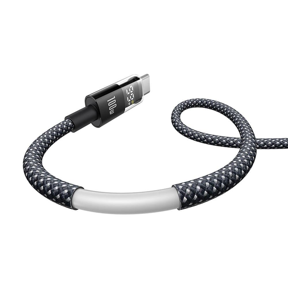 Kabel za prijenos podataka i punjenje USB-C - USB-C Baseus Display 2, 100W, 1m, Crni P10382702121-00