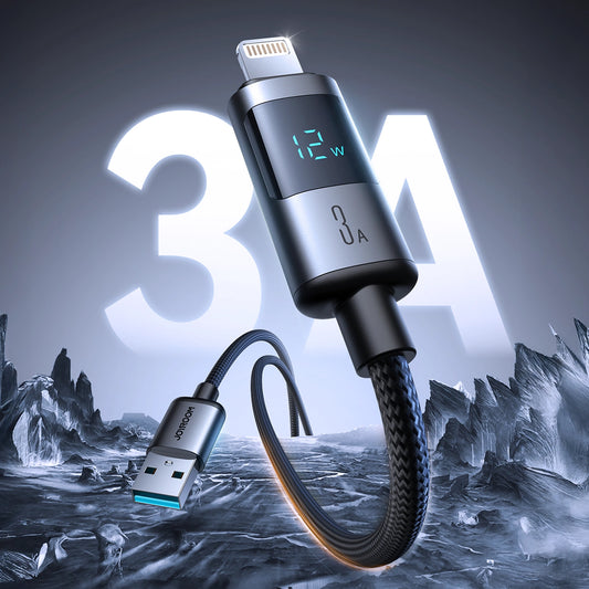 Kabel za podatke i punjenje USB-A - Lightning Joyroom S-A16 Pro Prism Display, 12W, 1.2m, Crni