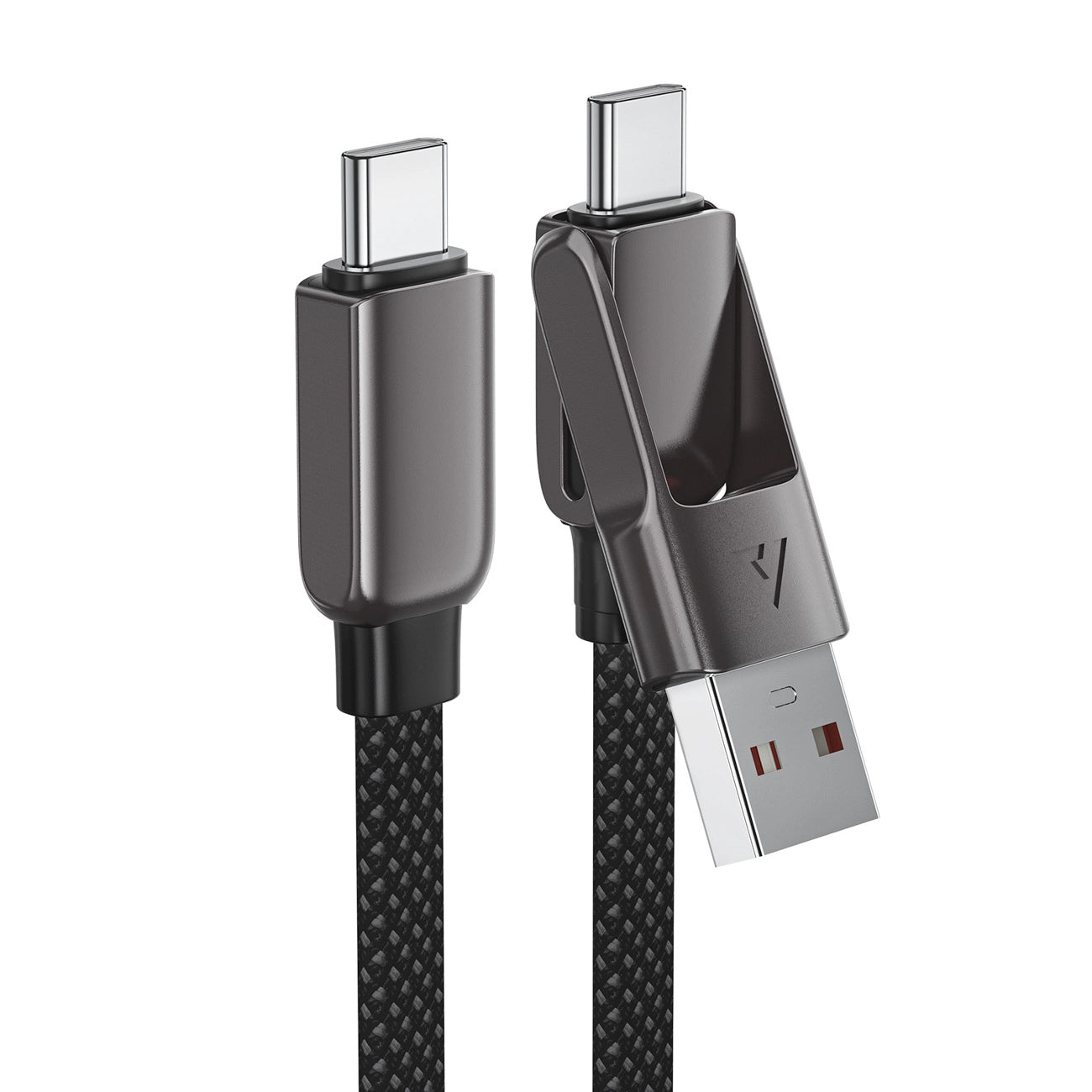 Kabel za podatke i punjenje USB-C - USB-A / USB-C Acefast C13-05, 60W, 0.2m, Crni