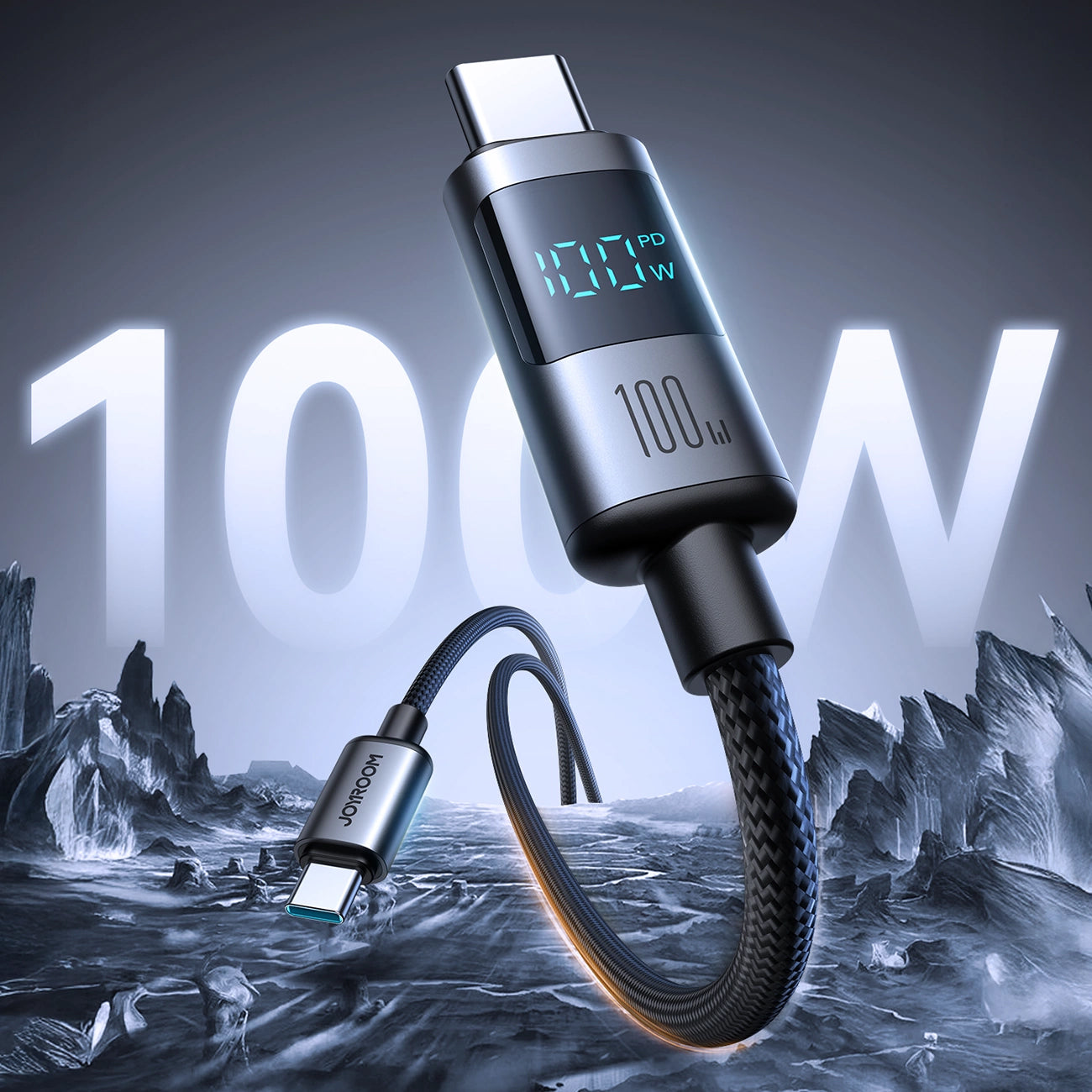 Kabel za podatke i punjenje USB-C - USB-C Joyroom S-A16 Pro Prism Display, 100W, 1.2m, Crni