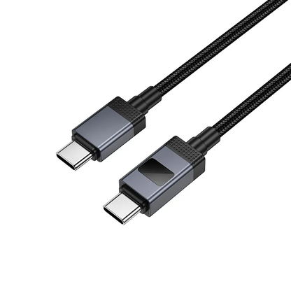 Kabel za podatke i punjenje USB-C - USB-C HOCO X118 Display, 60W, 1m, Crni