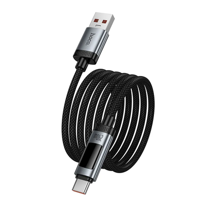 Kabel za podatke i punjenje USB-A - USB-C HOCO Display U148, 100W, 1.2m, Crni