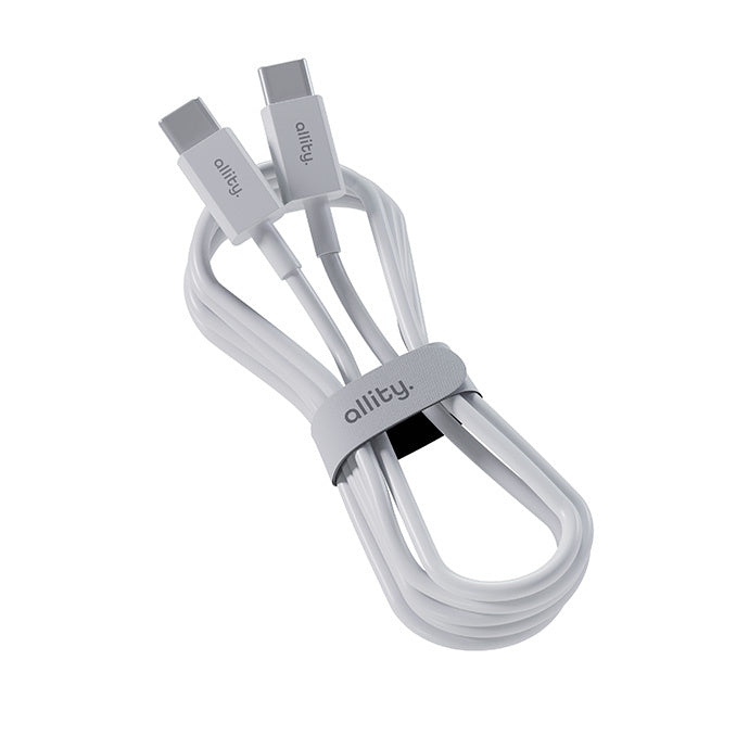 Kabel za podatke i punjenje USB-C - USB-C Allity. AUC-03, 100W, 1m, Bijela