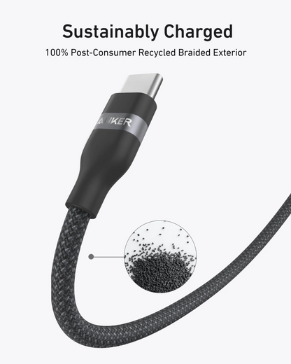 Kabel za prijenos podataka i punjenje USB-C - USB-C Anker, 240W, 1.8m, Crni A82E2H12