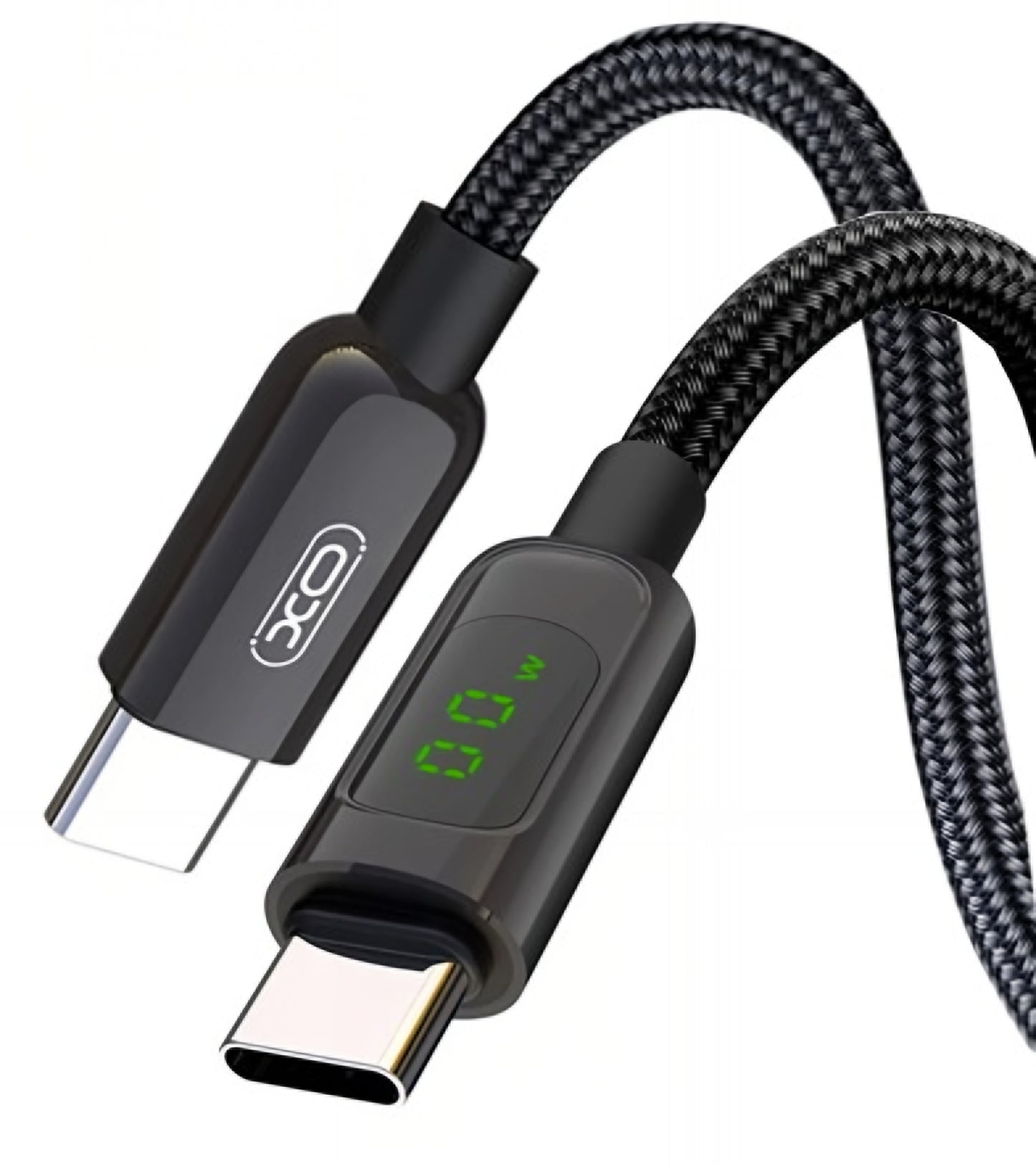 Kabel za podatke i punjenje USB-C - USB-C XO Design NB-Q203B Display, 60W, 1m, Crni