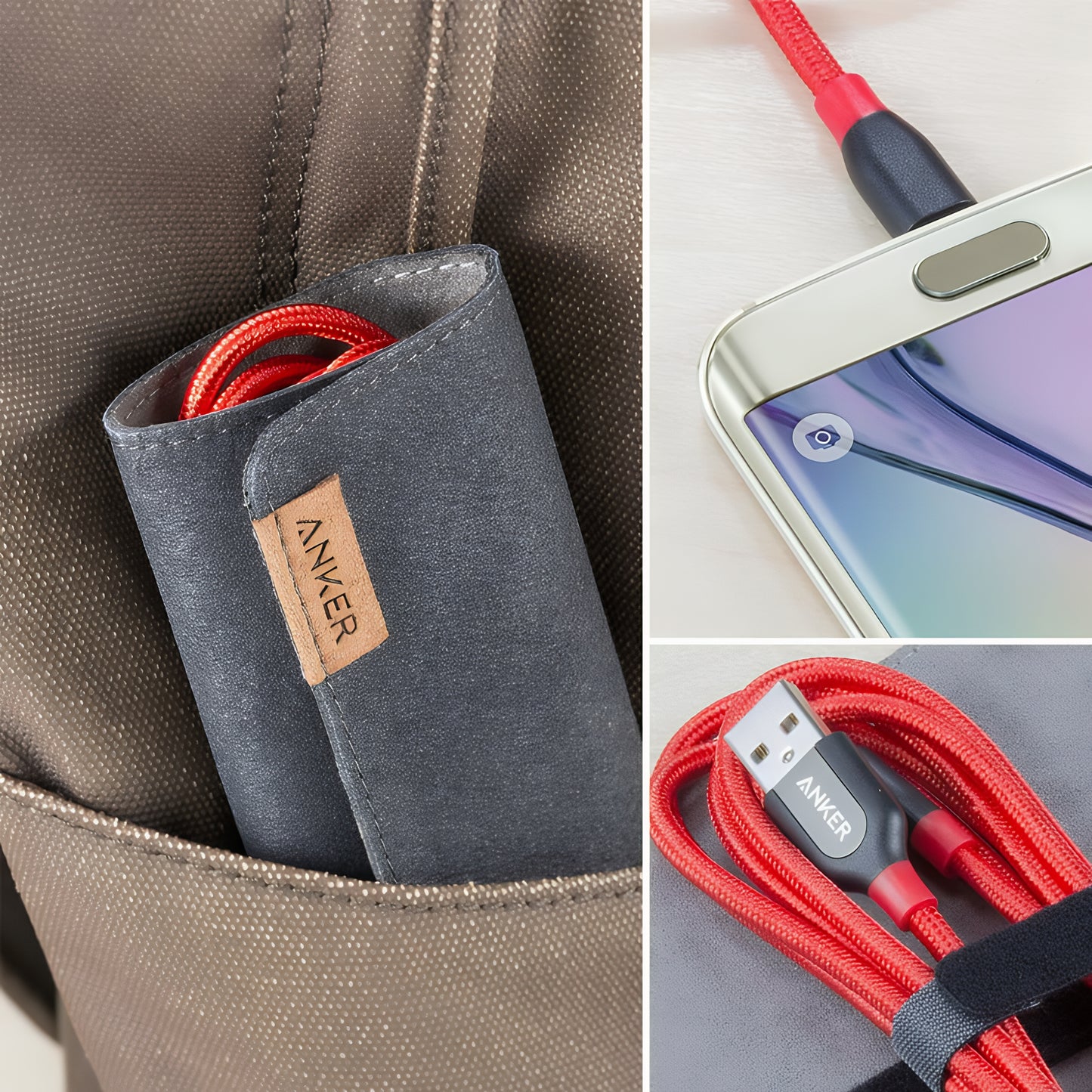 Kabel za podatke i punjenje USB-A - microUSB Anker PowerLine+, 18W, 0.91m, Crveni A8142G91