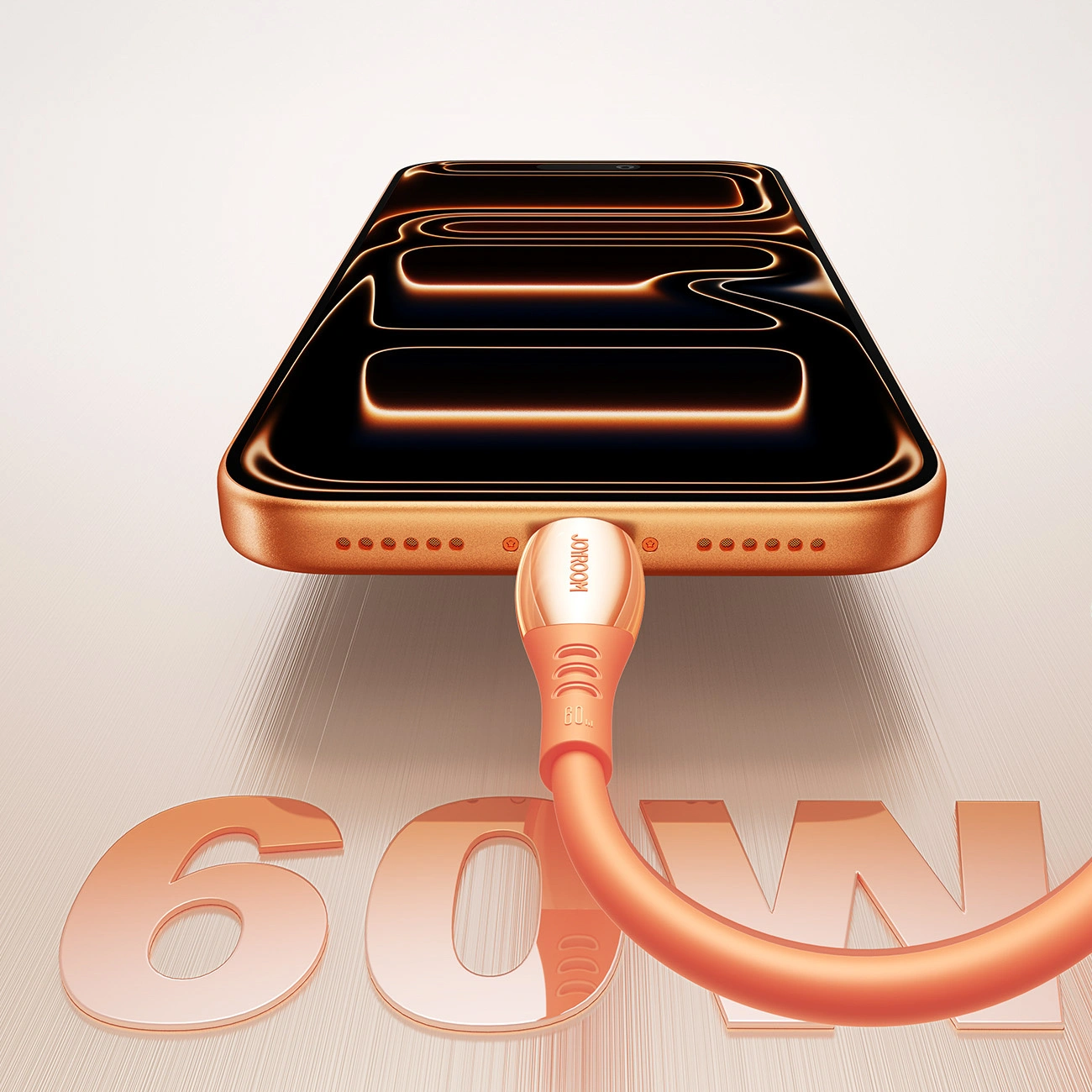 Kabel za podatke i punjenje USB-C - USB-C Joyroom S-A59 Vibrant, 60W, 1.2m, Narančasta