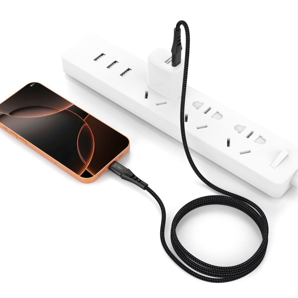 USB-C kabel za prijenos podataka i punjenje - USB-C Tech-Protect UB11T Ultraboost, 100W, 2m, Crna