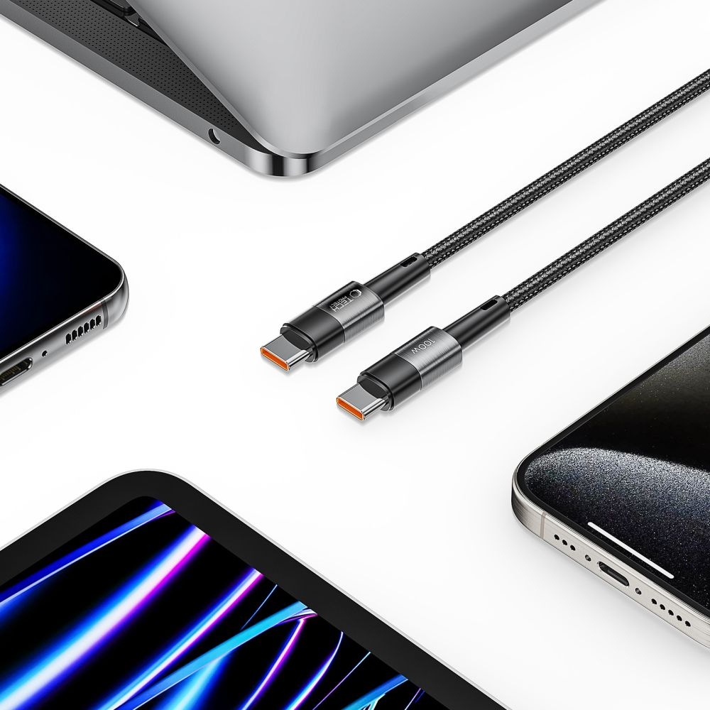 USB-C - USB-C kabel za prijenos podataka i punjenje Tech-Protect Ultraboost, 100W, 3m, Siva