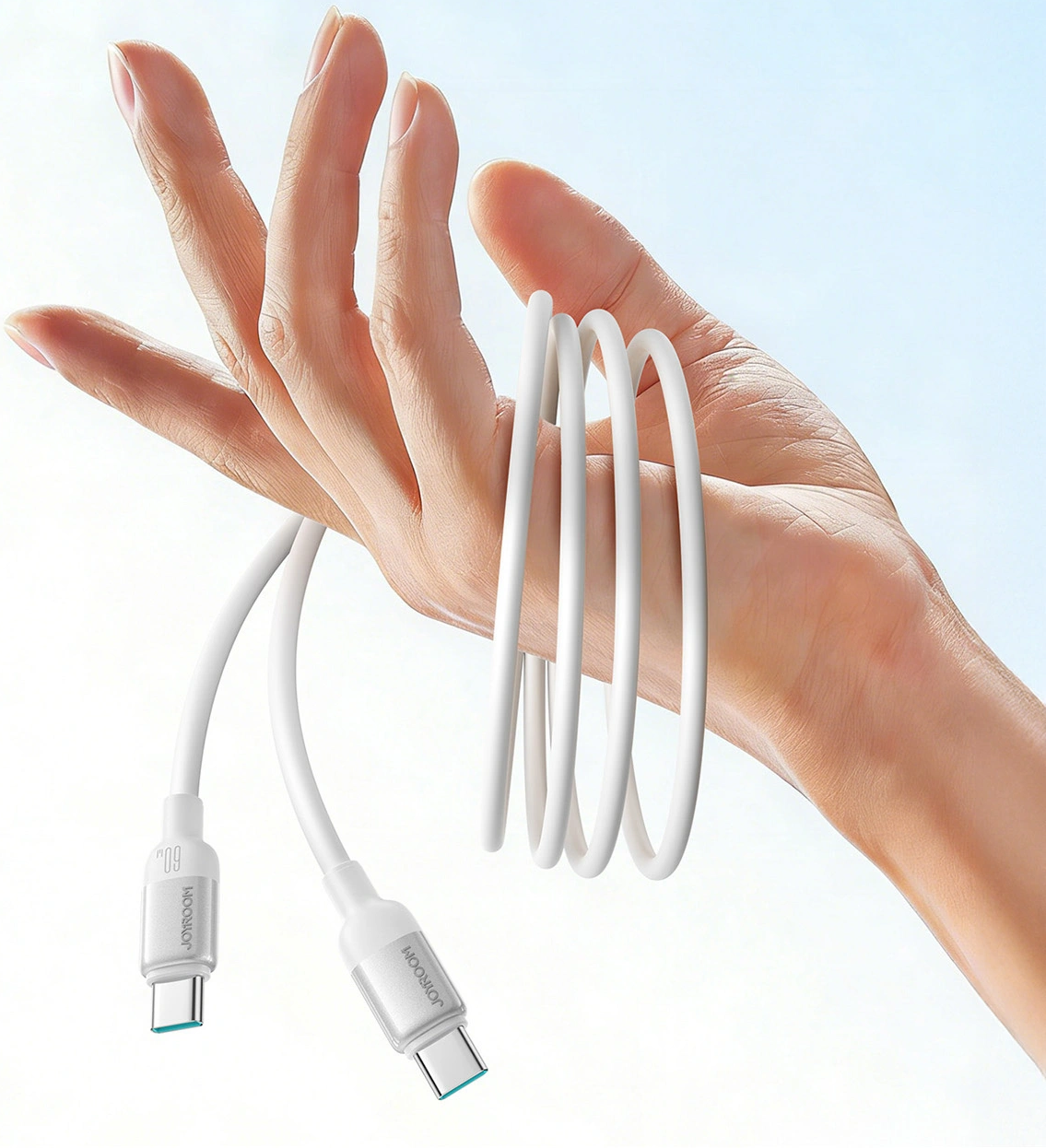 USB-C - USB-C kabel za prijenos podataka i punjenje Joyroom S-A62 Lively, 60W, 1.2m, Bijela