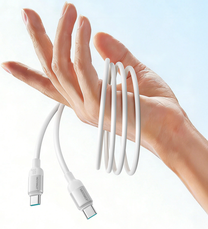 USB-C - USB-C kabel za prijenos podataka i punjenje Joyroom S-A62 Lively, 60W, 1.2m, Bijela