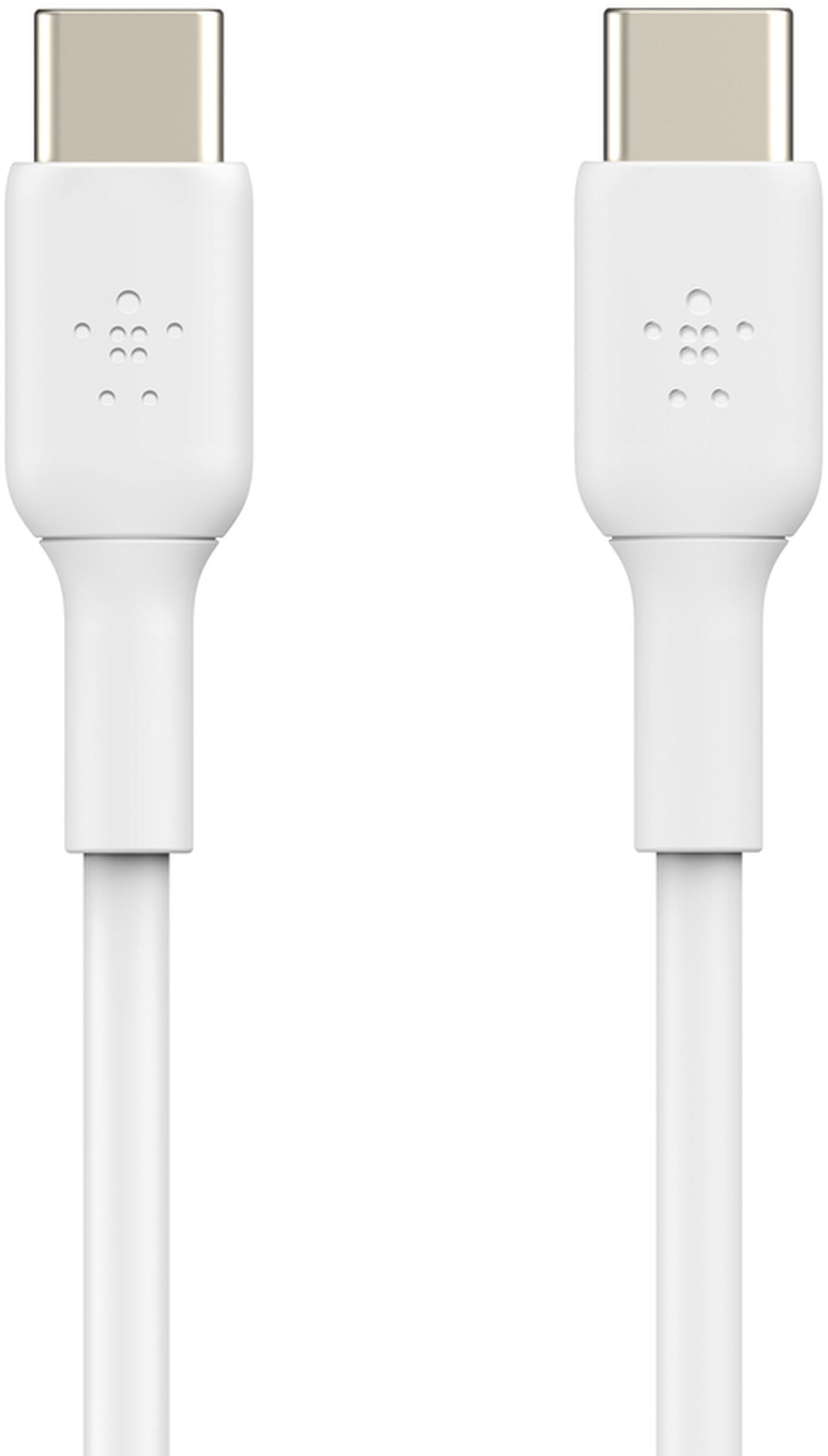 USB-C - USB-C kabel za prijenos podataka i punjenje Belkin BoostCharge, 60W, 1m, Set 2 komada, Bijela CAB003bt1MWH2PK