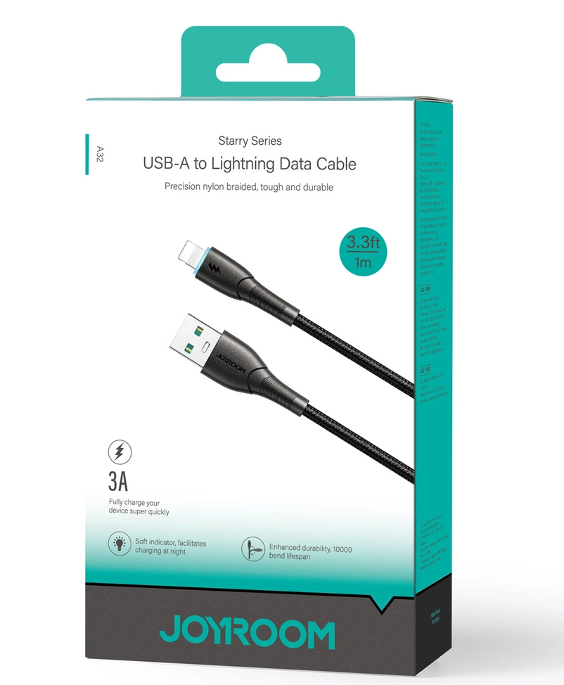 Joyroom SA32-AL3 USB-A – Lightning kabel za prijenos podataka i punjenje, 18 W, 1 m, crni
