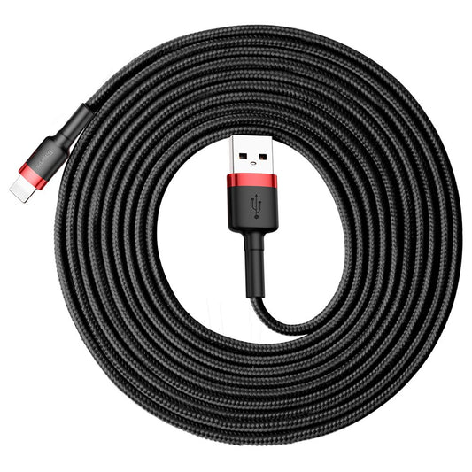 Kabel za podatke i punjenje USB-A - Lightning Baseus Cafule, 18W, 3m, Crveni CALKLF-R91