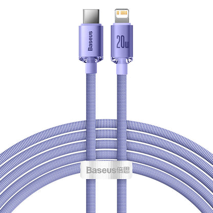Kabel za podatke i punjenje USB-C - Lightning Baseus Crystal Shine serija, 20W, 2m, Ljubičasta CAJY000305