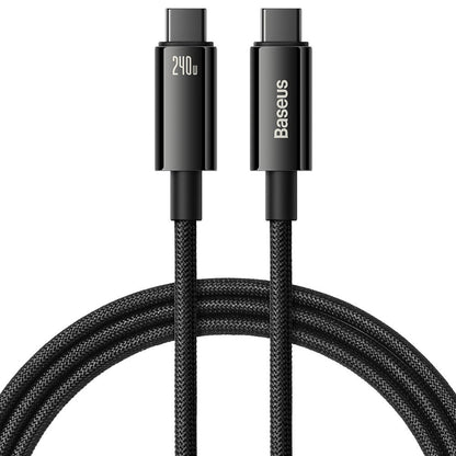 Kabel za Prijenos Podataka i Punjenje USB-C - USB-C Baseus Tungsten Gold, 240W, 3m, Crni CAWJ040201