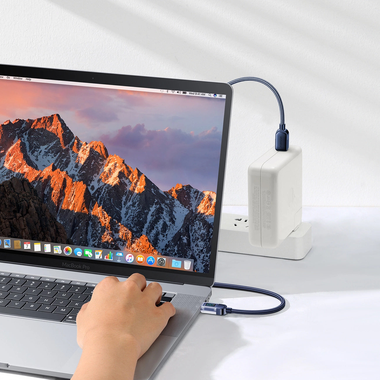 Kabel za podatke i punjenje USB-C - USB-C Joyroom A4 Display, 100W, 1.2m, Plavi