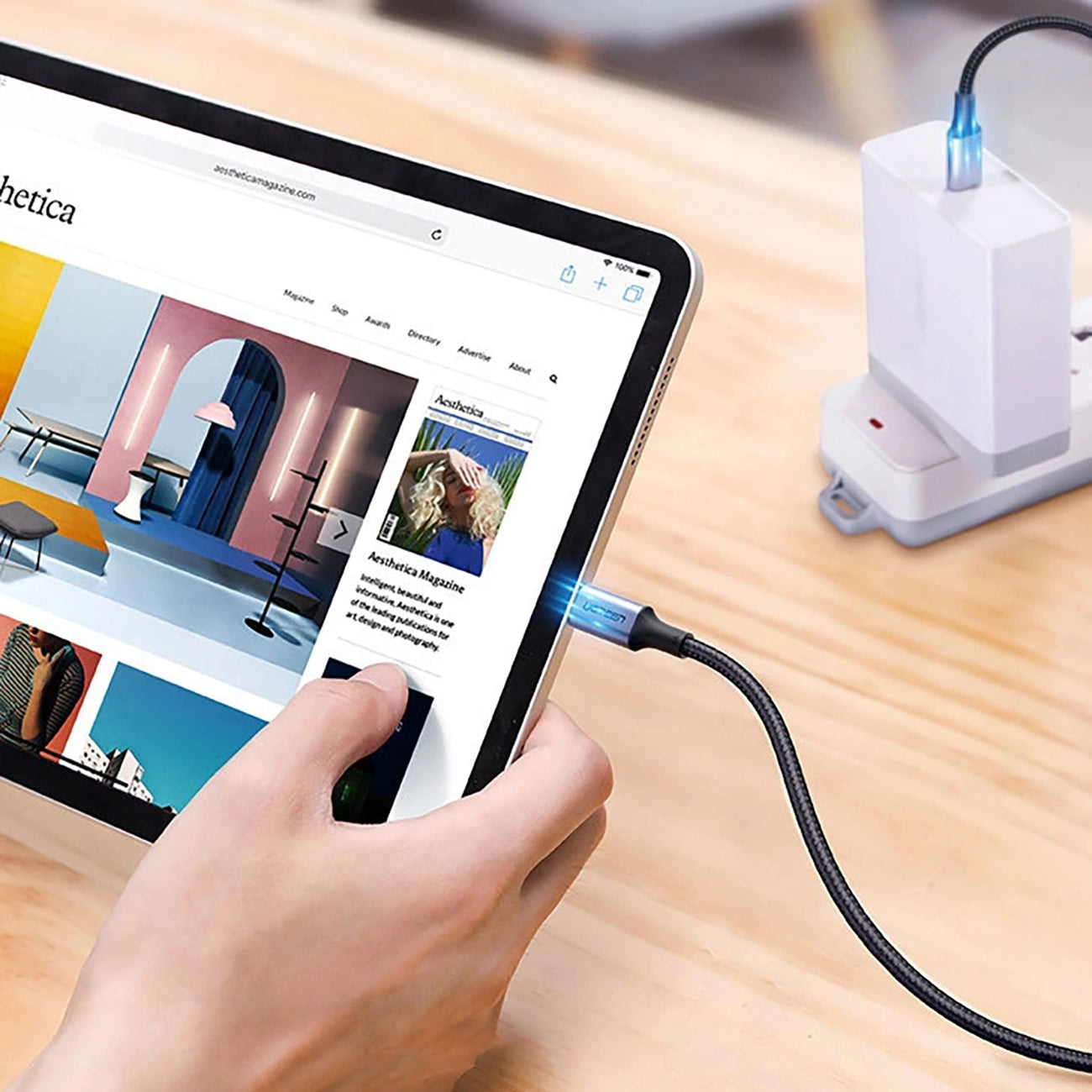 Kabel za podatke i punjenje USB-C - USB-C UGREEN US316, 100W, 1.5m, Sivi