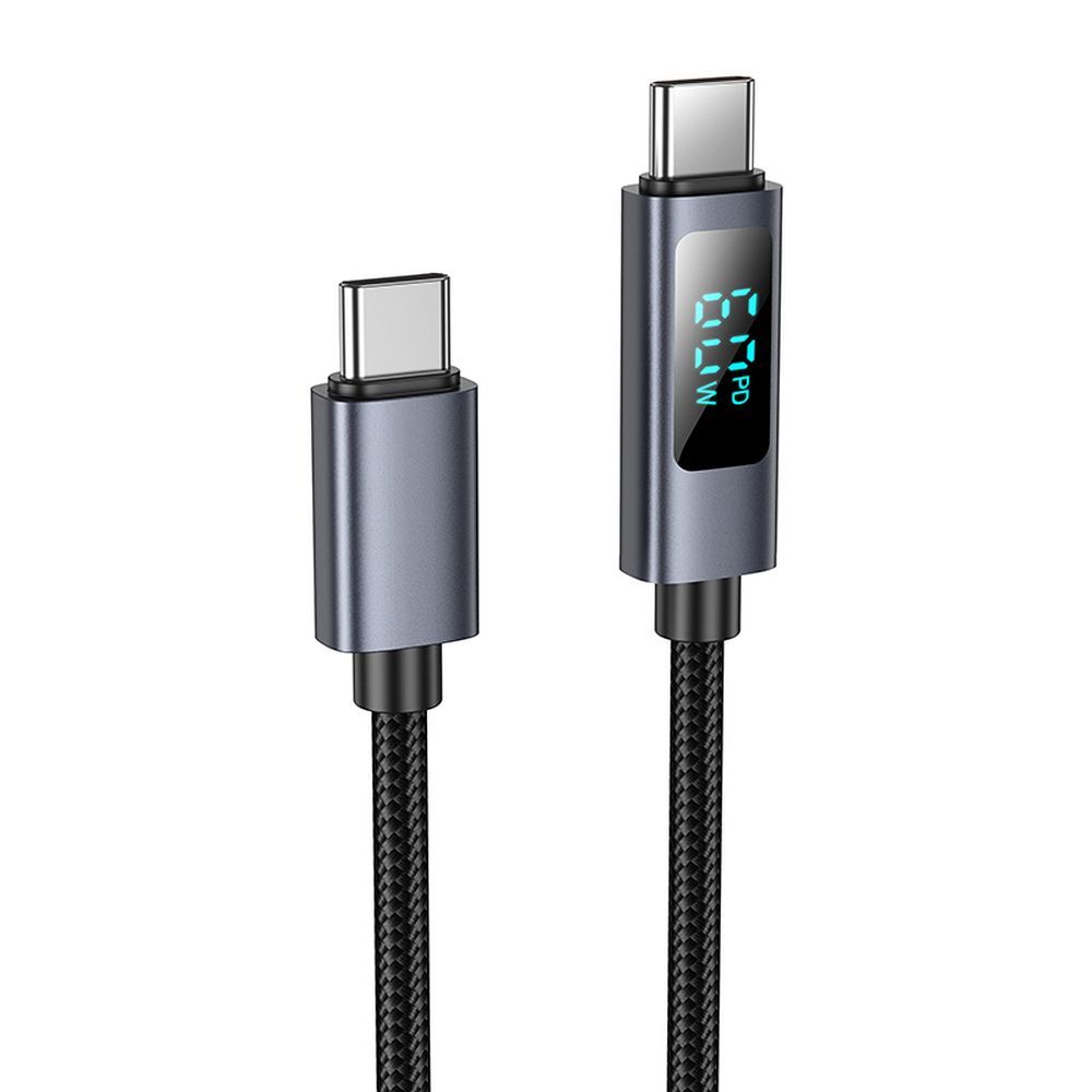 Kabel za podatke i punjenje USB-C - USB-C HOCO Display X112, 60W, 1m, Crni