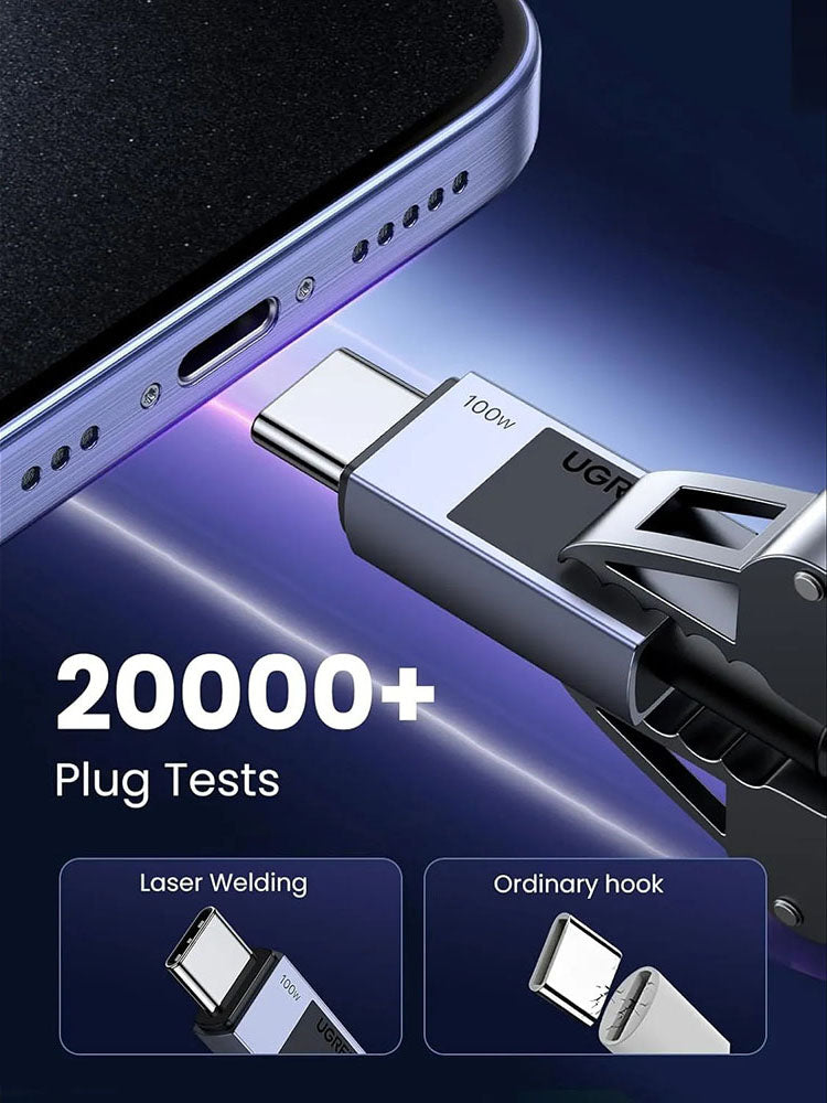 Kabel za podatke i punjenje USB-C - USB-C UGREEN L512, 100W, 3m, Siva