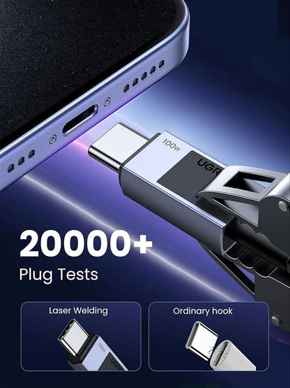 Kabel za podatke i punjenje USB-C - USB-C UGREEN L512, 100W, 3m, Siva