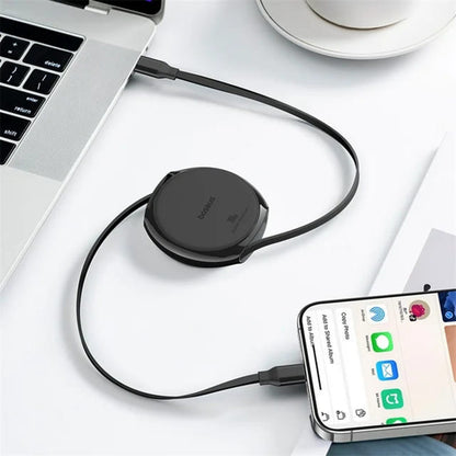 Kabel za podatke i punjenje USB-C - USB-C Baseus Pathfinder Retractable, 100W, 1m, Crni P10368400111-00