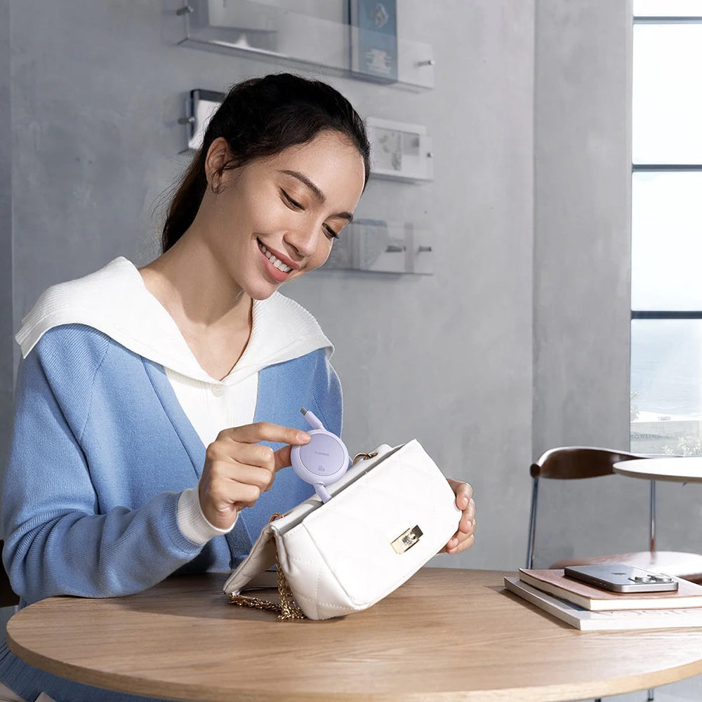Kabel za podatke i punjenje USB-C - USB-C Baseus Free2Pull Mini Retractable, 60W, 1m, Crni P10364500111-01