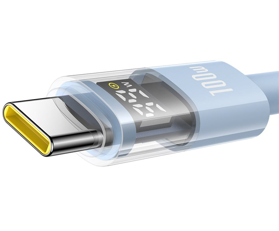 Kabel za podatke i punjenje USB-A - USB-C Baseus Display 2, 100W, 2m, Plavi P10382701311-01