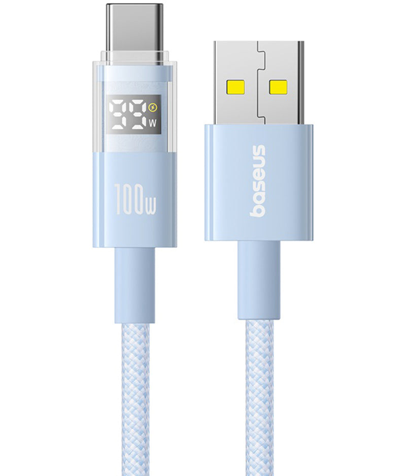 Kabel za podatke i punjenje USB-A - USB-C Baseus Display 2, 100W, 1m, Plavi P10382701311-00