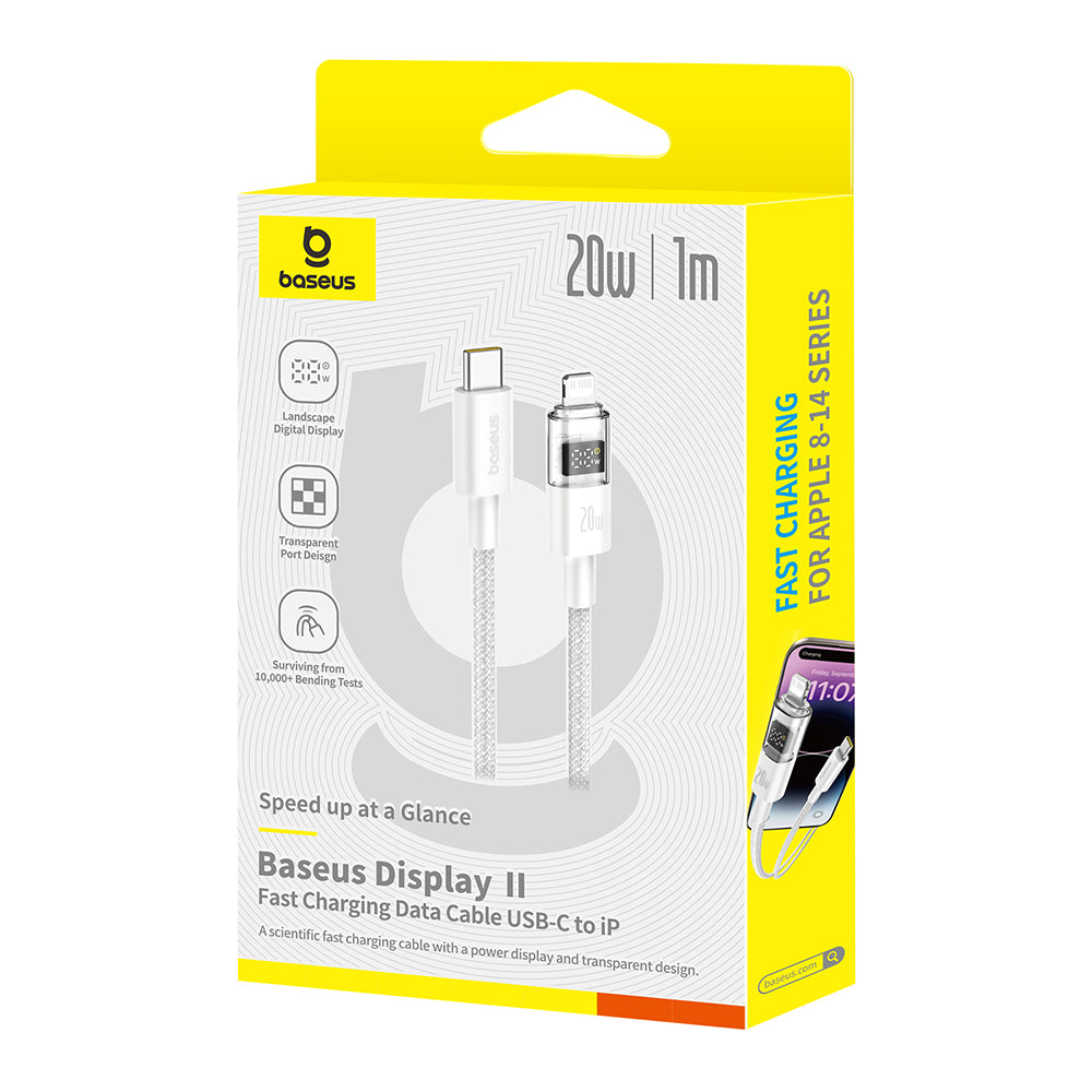 Kabel za podatke i punjenje USB-C - Lightning Baseus Display 2, 20W, 1m, Bijeli P10382703211-00